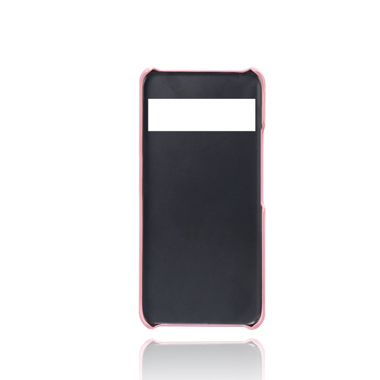 For Google Pixel 6 Calf Texture PC + PU Leather Back Cover Shockproof Case with Dual Card Slots