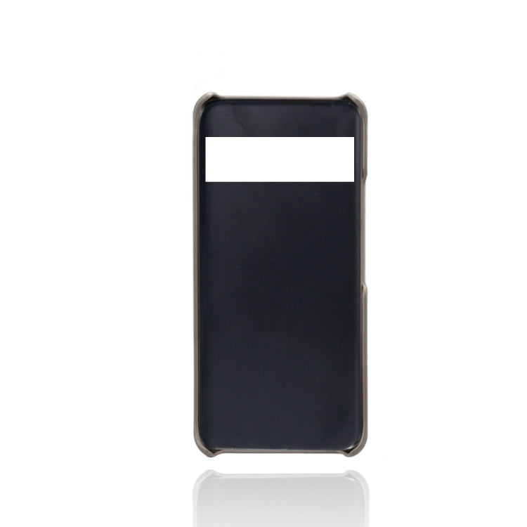 For Google Pixel 6 Calf Texture PC + PU Leather Back Cover Shockproof Case with Dual Card Slots