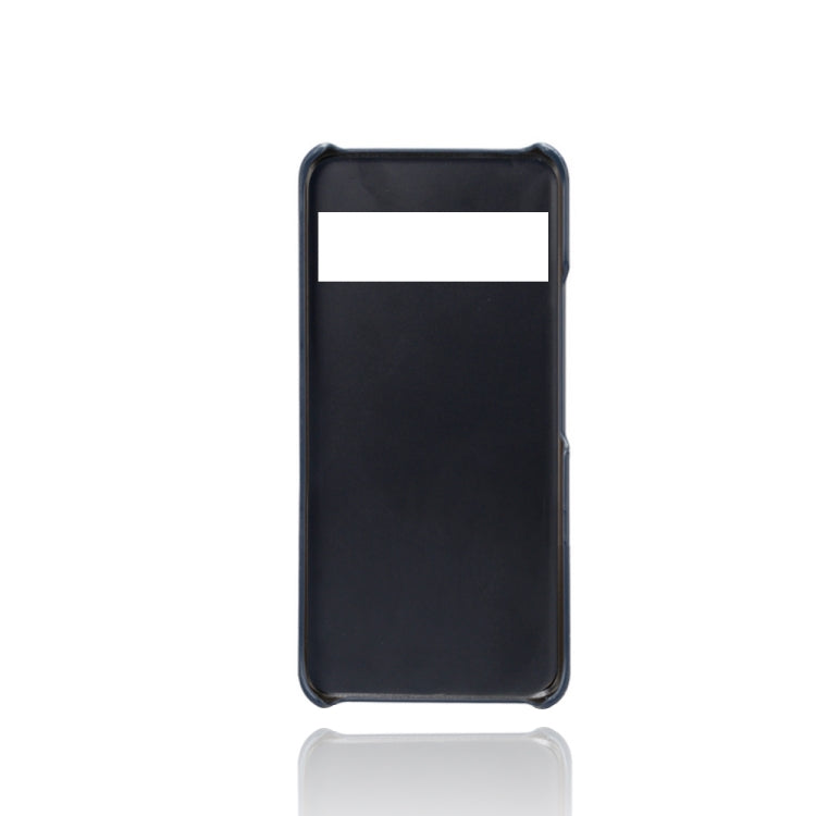 For Google Pixel 6 Calf Texture PC + PU Leather Back Cover Shockproof Case with Dual Card Slots