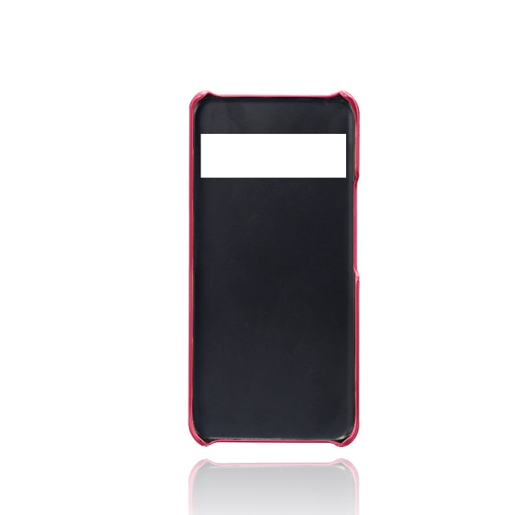 For Google Pixel 6 Calf Texture PC + PU Leather Back Cover Shockproof Case with Dual Card Slots