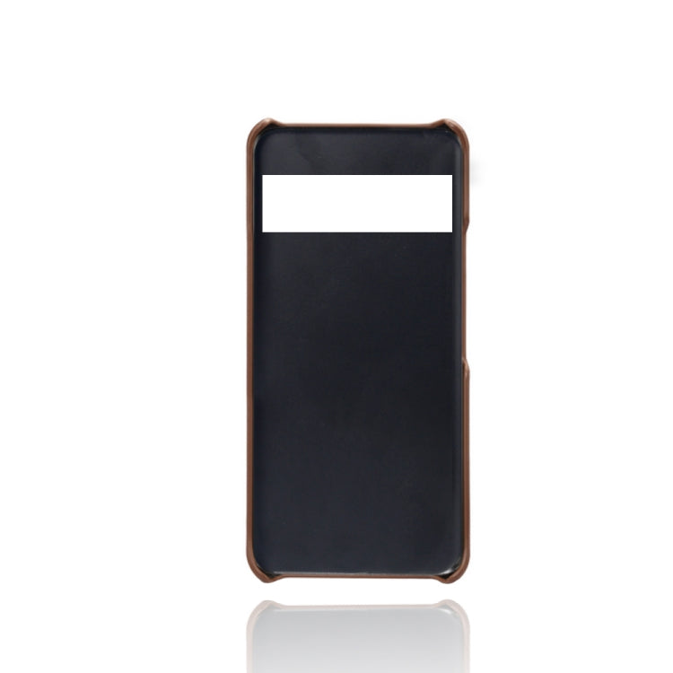 For Google Pixel 6 Calf Texture PC + PU Leather Back Cover Shockproof Case with Dual Card Slots