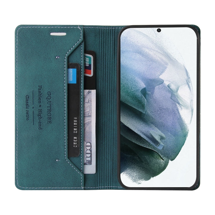 For Samsung Galaxy S21+ 5G Skin Feel Anti-theft Brush Horizontal Flip Leather Case with Holder & Card Slots & Wallet