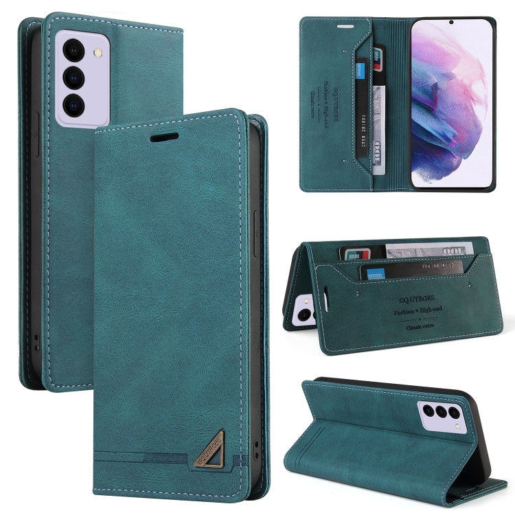 For Samsung Galaxy S21 FE 5G Skin Feel Anti-theft Brush Horizontal Flip Leather Case with Holder & Card Slots & Wallet