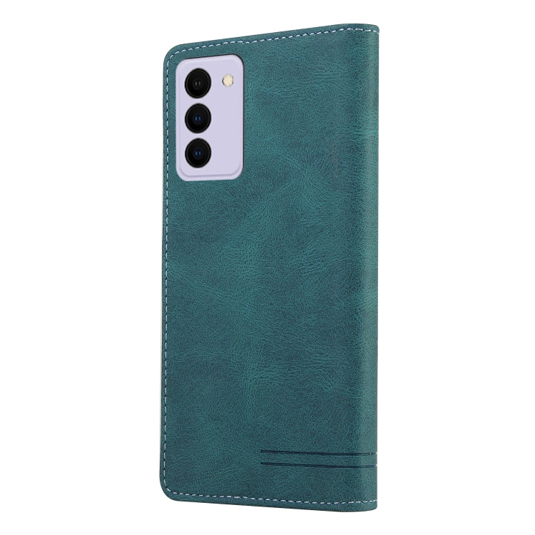 For Samsung Galaxy S21 FE 5G Skin Feel Anti-theft Brush Horizontal Flip Leather Case with Holder & Card Slots & Wallet