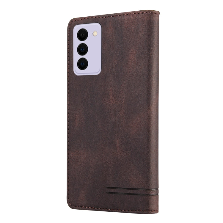 For Samsung Galaxy S21 FE 5G Skin Feel Anti-theft Brush Horizontal Flip Leather Case with Holder & Card Slots & Wallet