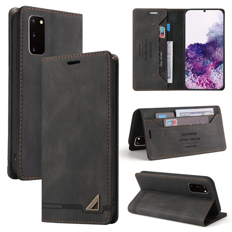 For Samsung Galaxy S20 Skin Feel Anti-theft Brush Horizontal Flip Leather Case with Holder & Card Slots & Wallet