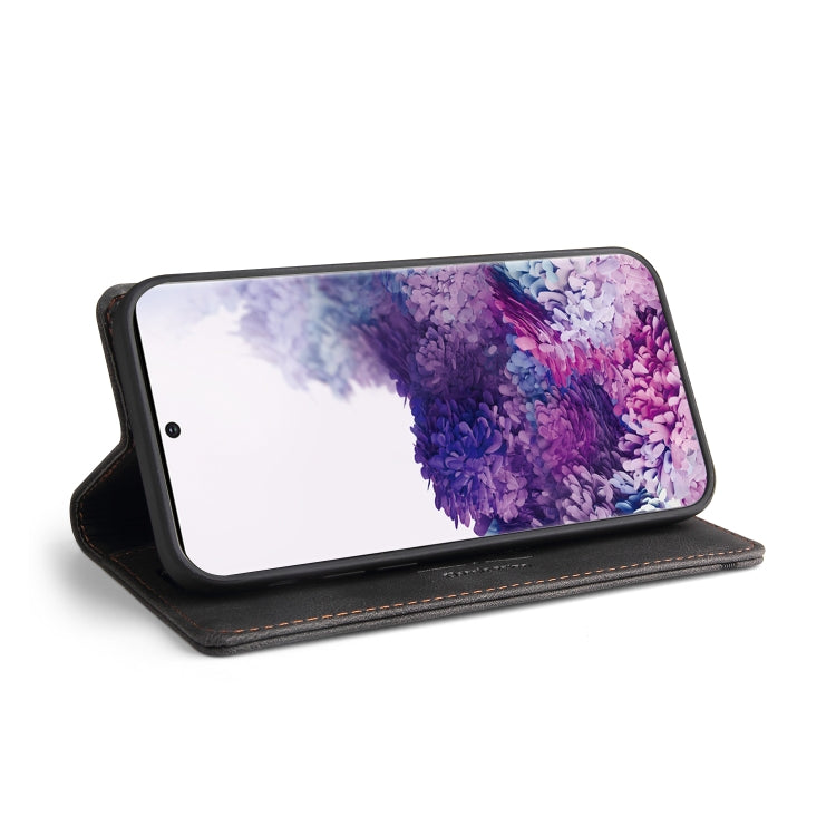 For Samsung Galaxy S20 Skin Feel Anti-theft Brush Horizontal Flip Leather Case with Holder & Card Slots & Wallet