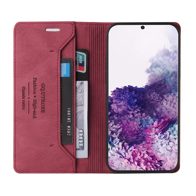 For Samsung Galaxy S20 Skin Feel Anti-theft Brush Horizontal Flip Leather Case with Holder & Card Slots & Wallet
