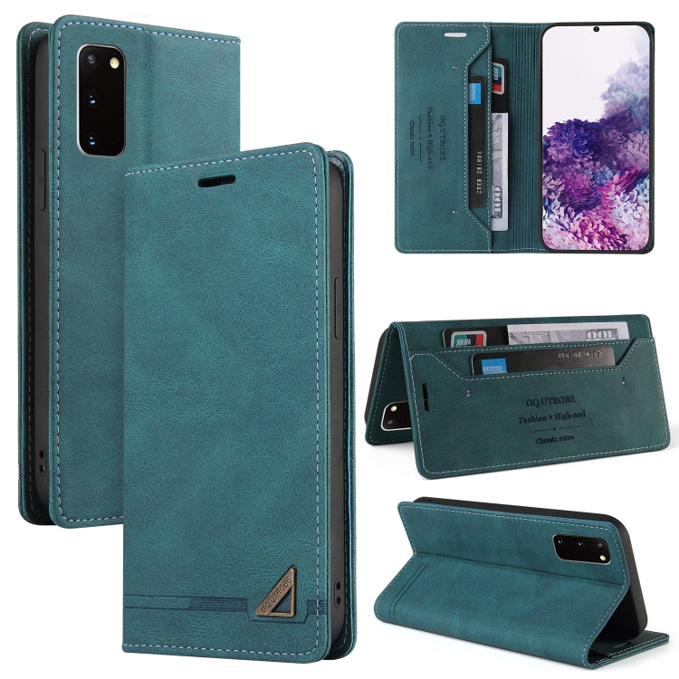 For Samsung Galaxy S20 Skin Feel Anti-theft Brush Horizontal Flip Leather Case with Holder & Card Slots & Wallet