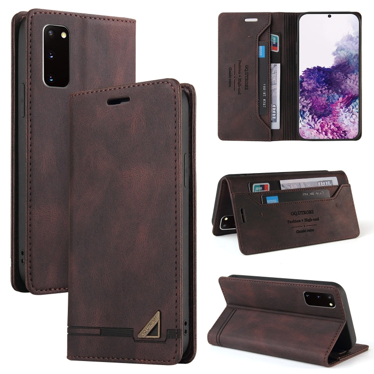 For Samsung Galaxy S20 Skin Feel Anti-theft Brush Horizontal Flip Leather Case with Holder & Card Slots & Wallet
