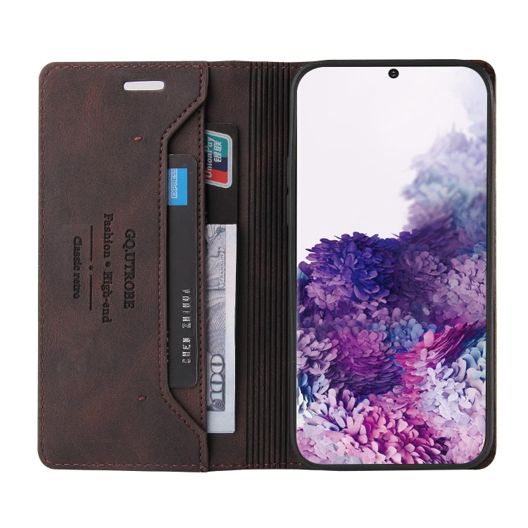 For Samsung Galaxy S20 Skin Feel Anti-theft Brush Horizontal Flip Leather Case with Holder & Card Slots & Wallet