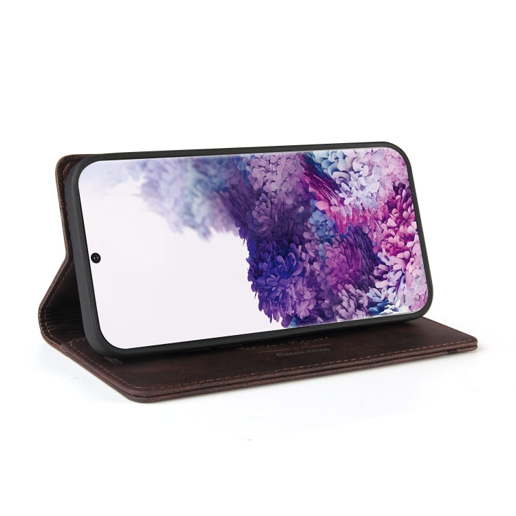 For Samsung Galaxy S20 Skin Feel Anti-theft Brush Horizontal Flip Leather Case with Holder & Card Slots & Wallet