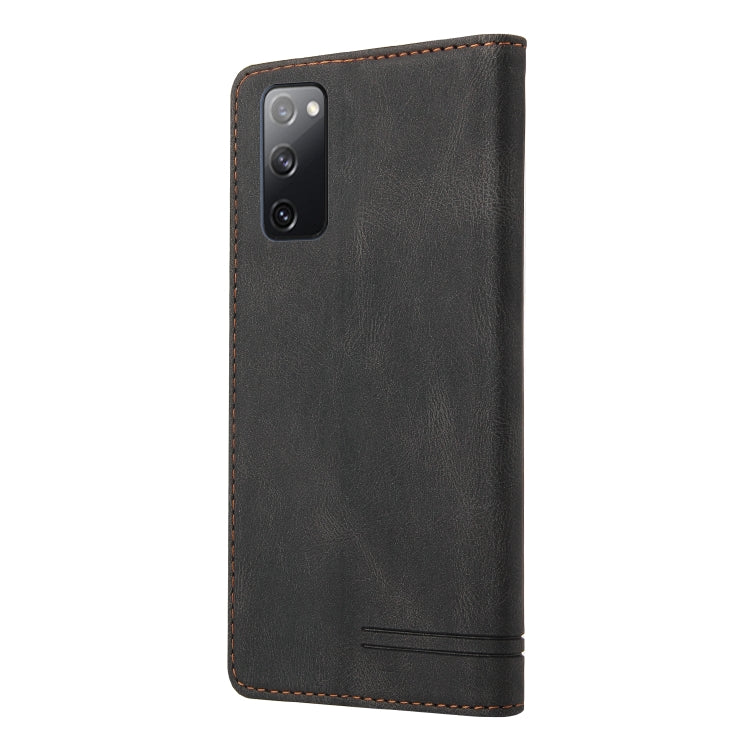 For Samsung Galaxy S20 FE Skin Feel Anti-theft Brush Horizontal Flip Leather Case with Holder & Card Slots & Wallet
