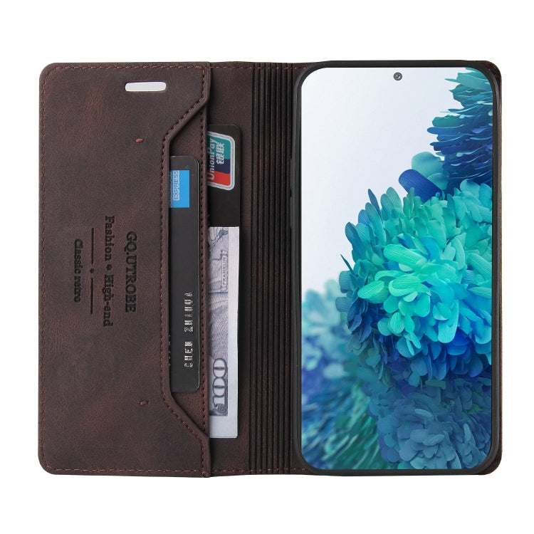 For Samsung Galaxy S20 FE Skin Feel Anti-theft Brush Horizontal Flip Leather Case with Holder & Card Slots & Wallet