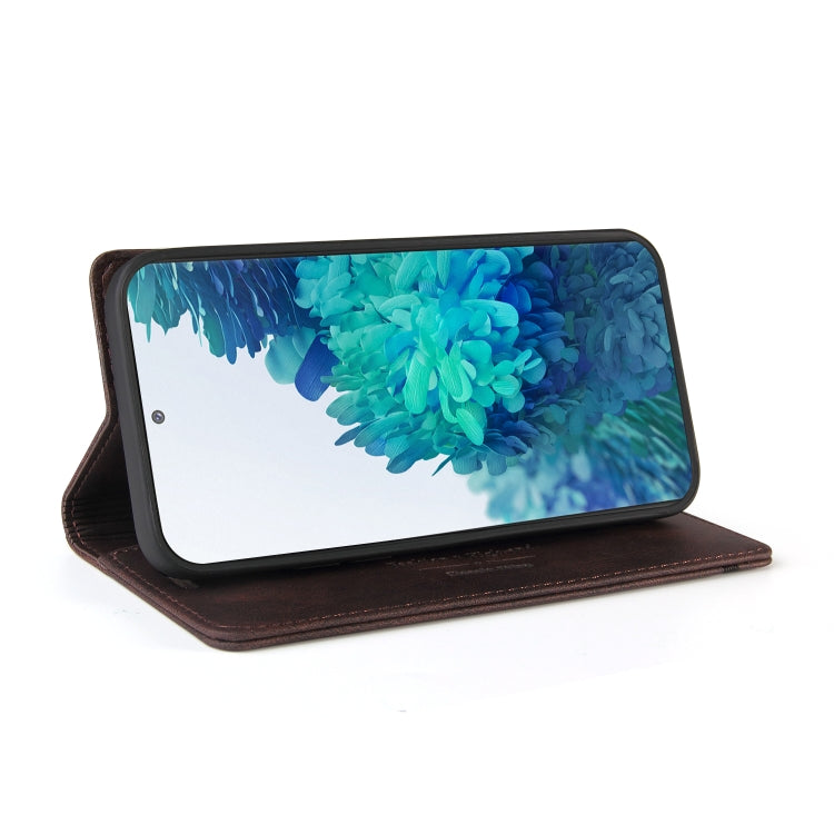 For Samsung Galaxy S20 FE Skin Feel Anti-theft Brush Horizontal Flip Leather Case with Holder & Card Slots & Wallet
