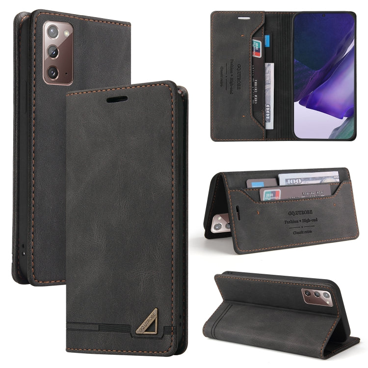 For Samsung Galaxy Note20 Skin Feel Anti-theft Brush Horizontal Flip Leather Case with Holder & Card Slots & Wallet