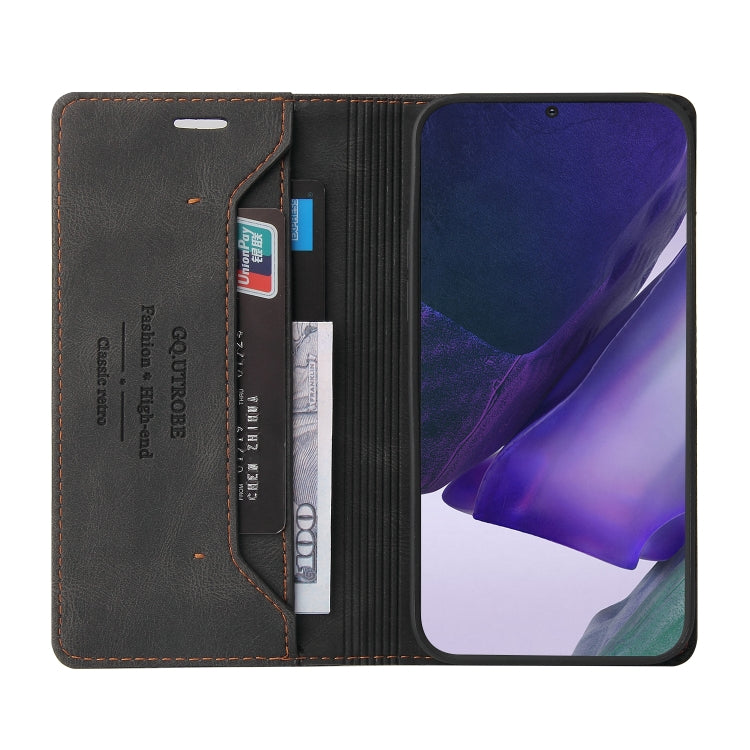For Samsung Galaxy Note20 Skin Feel Anti-theft Brush Horizontal Flip Leather Case with Holder & Card Slots & Wallet