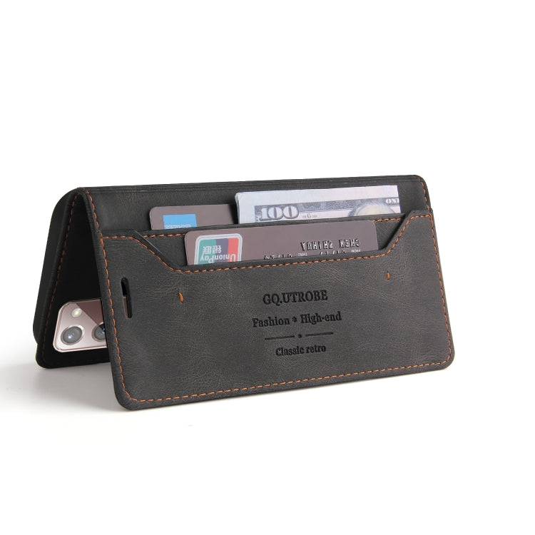 For Samsung Galaxy Note20 Skin Feel Anti-theft Brush Horizontal Flip Leather Case with Holder & Card Slots & Wallet
