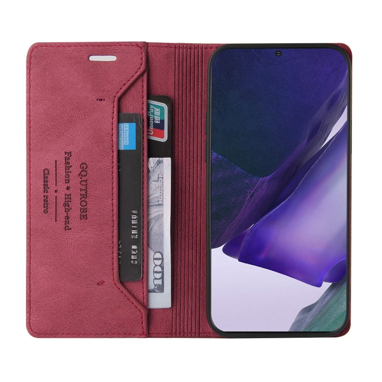 For Samsung Galaxy Note20 Skin Feel Anti-theft Brush Horizontal Flip Leather Case with Holder & Card Slots & Wallet
