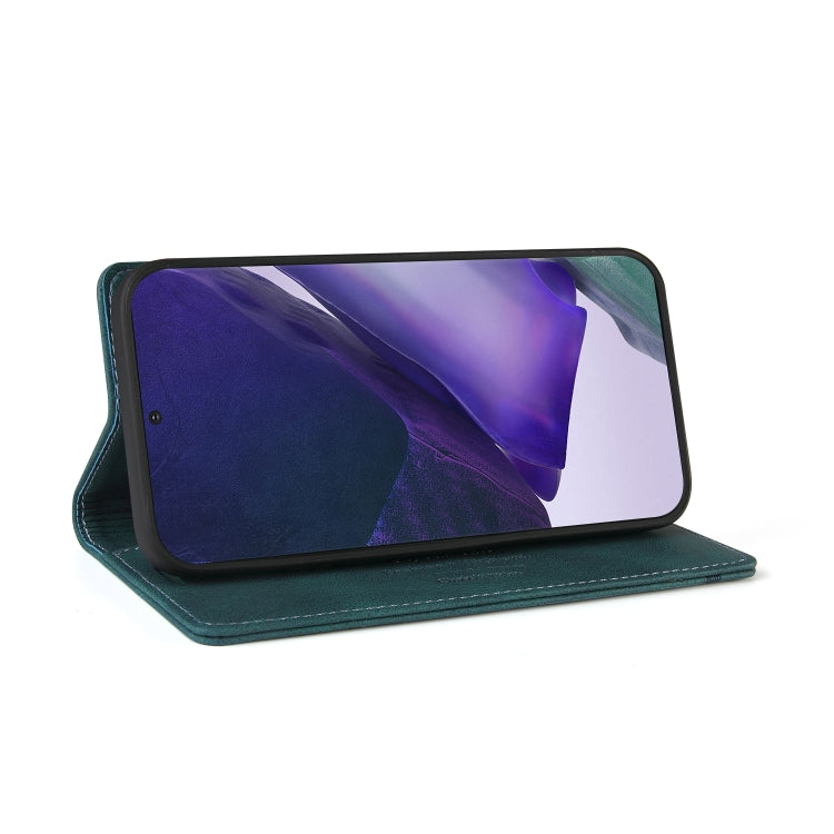 For Samsung Galaxy Note20 Skin Feel Anti-theft Brush Horizontal Flip Leather Case with Holder & Card Slots & Wallet