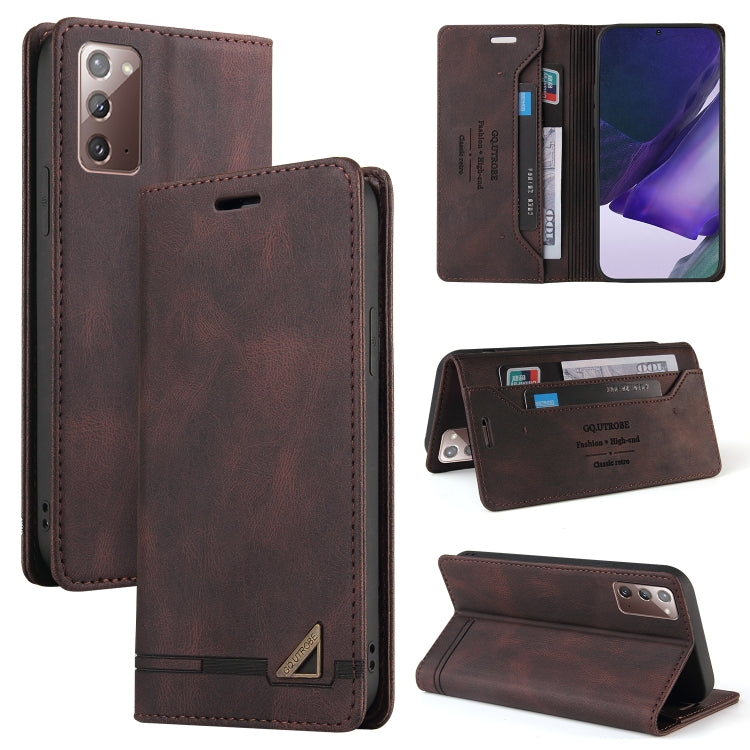 For Samsung Galaxy Note20 Skin Feel Anti-theft Brush Horizontal Flip Leather Case with Holder & Card Slots & Wallet