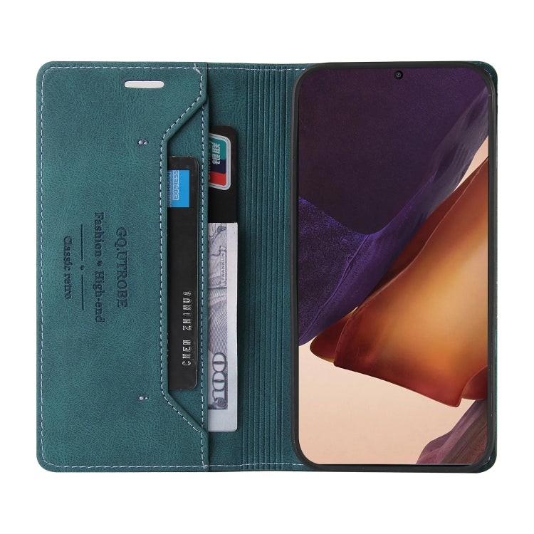 For Samsung Galaxy Note20 Ultra Skin Feel Anti-theft Brush Horizontal Flip Leather Case with Holder & Card Slots & Wallet