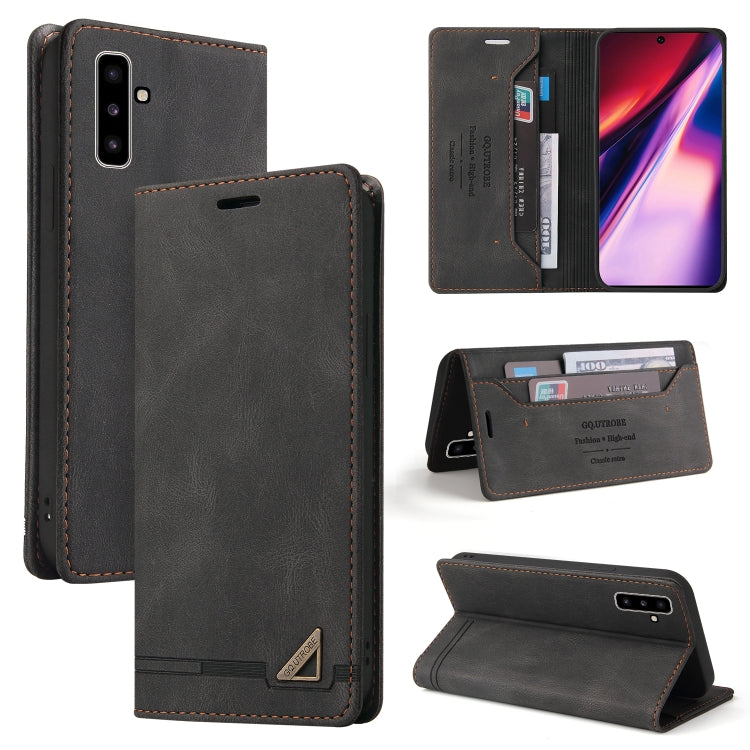 For Samsung Galaxy Note10 Skin Feel Anti-theft Brush Horizontal Flip Leather Case with Holder & Card Slots & Wallet