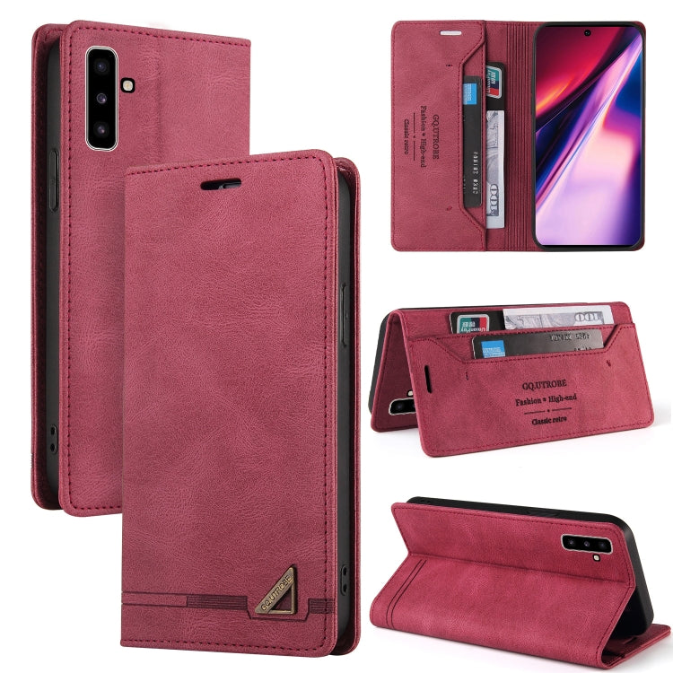 For Samsung Galaxy Note10 Skin Feel Anti-theft Brush Horizontal Flip Leather Case with Holder & Card Slots & Wallet