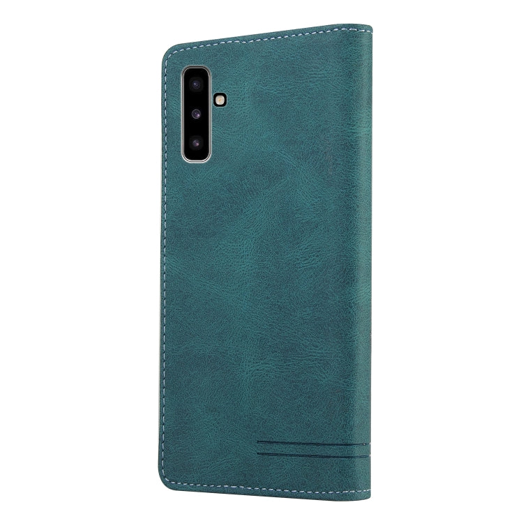 For Samsung Galaxy Note10 Skin Feel Anti-theft Brush Horizontal Flip Leather Case with Holder & Card Slots & Wallet
