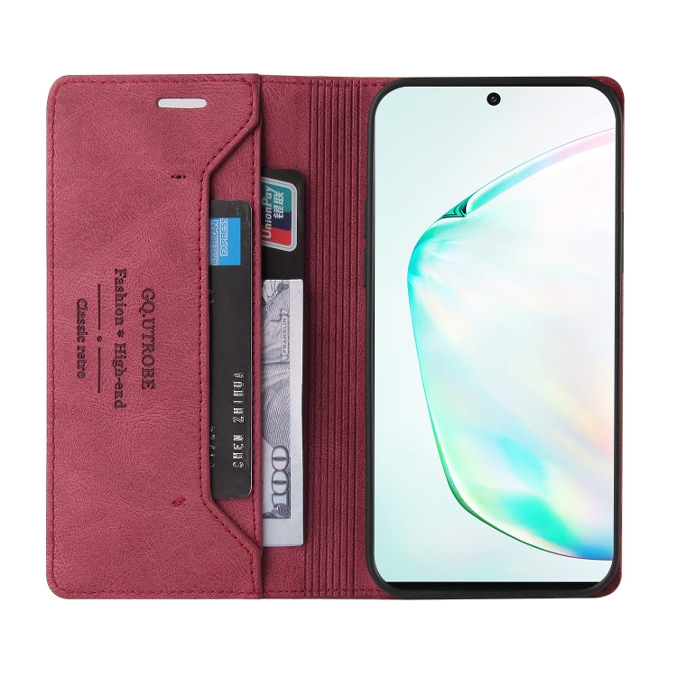 For Samsung Galaxy Note10+ Skin Feel Anti-theft Brush Horizontal Flip Leather Case with Holder & Card Slots & Wallet