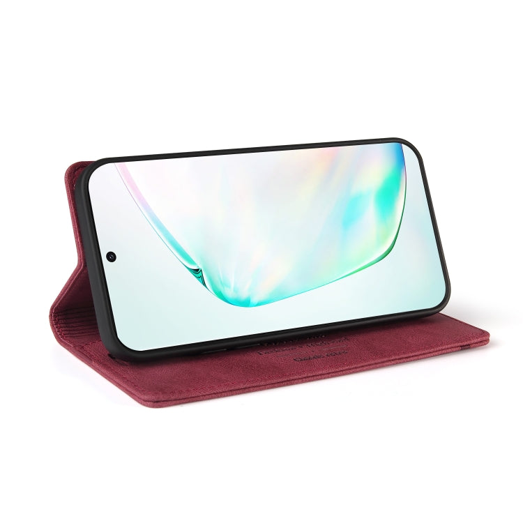 For Samsung Galaxy Note10+ Skin Feel Anti-theft Brush Horizontal Flip Leather Case with Holder & Card Slots & Wallet