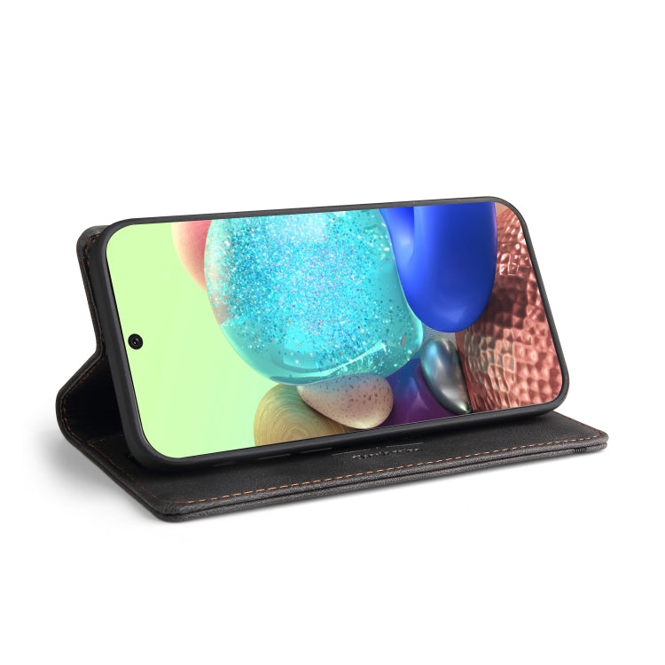 For Samsung Galaxy A71 4G Skin Feel Anti-theft Brush Horizontal Flip Leather Case with Holder & Card Slots & Wallet
