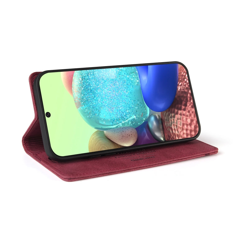 For Samsung Galaxy A71 4G Skin Feel Anti-theft Brush Horizontal Flip Leather Case with Holder & Card Slots & Wallet