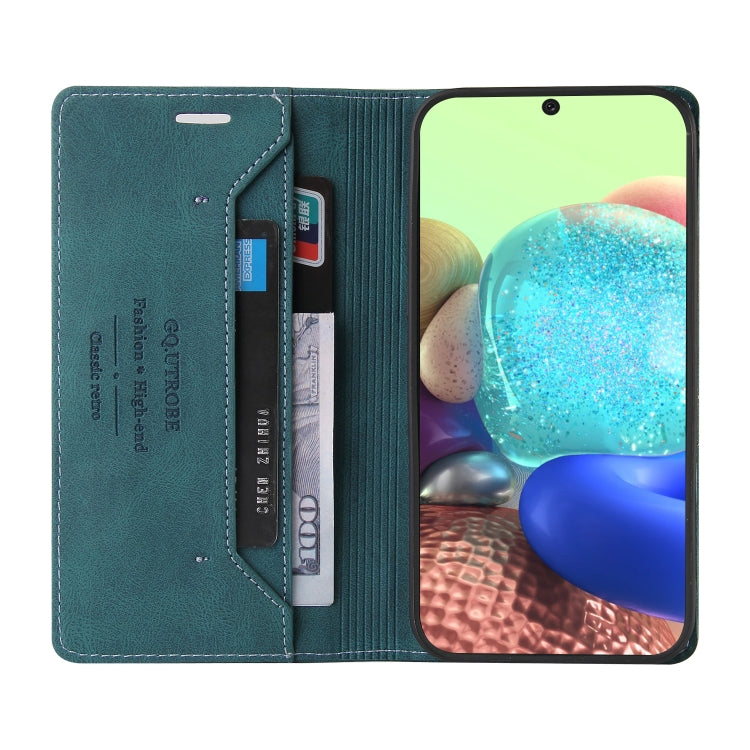 For Samsung Galaxy A71 4G Skin Feel Anti-theft Brush Horizontal Flip Leather Case with Holder & Card Slots & Wallet