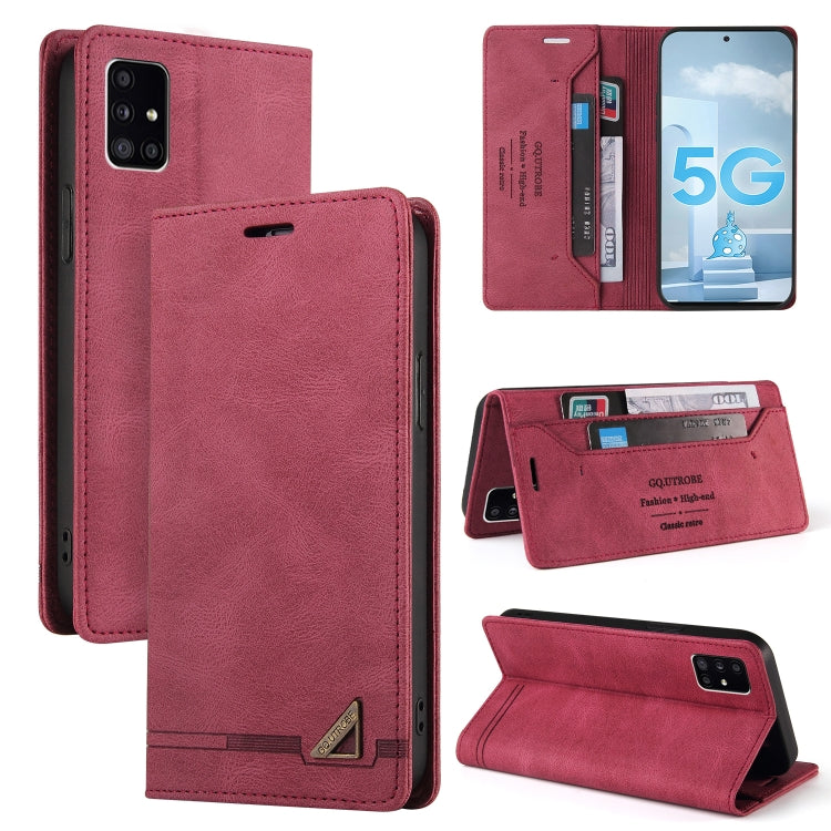 For Samsung Galaxy A71 5G Skin Feel Anti-theft Brush Horizontal Flip Leather Case with Holder & Card Slots & Wallet