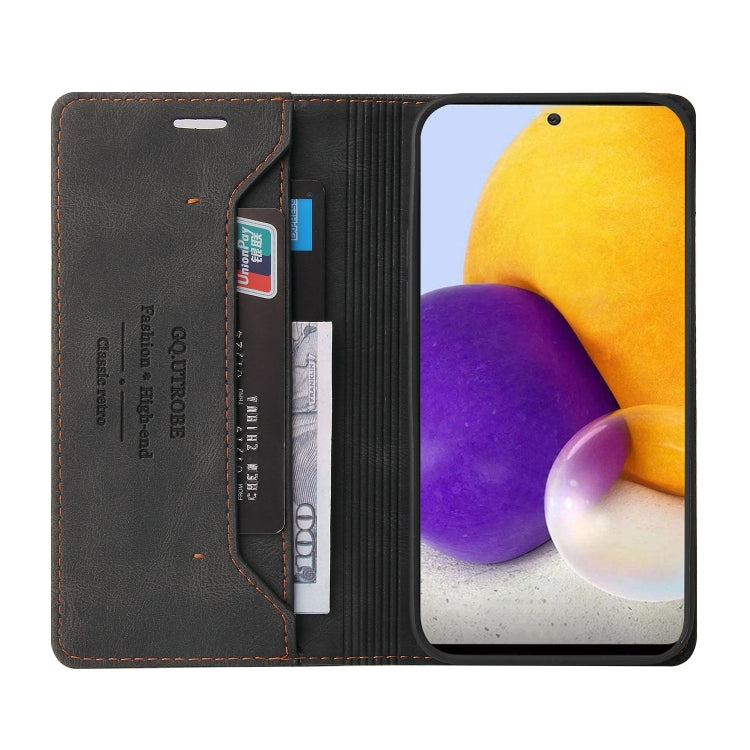 For Samsung Galaxy A72 5G / 4G Skin Feel Anti-theft Brush Horizontal Flip Leather Case with Holder & Card Slots & Wallet