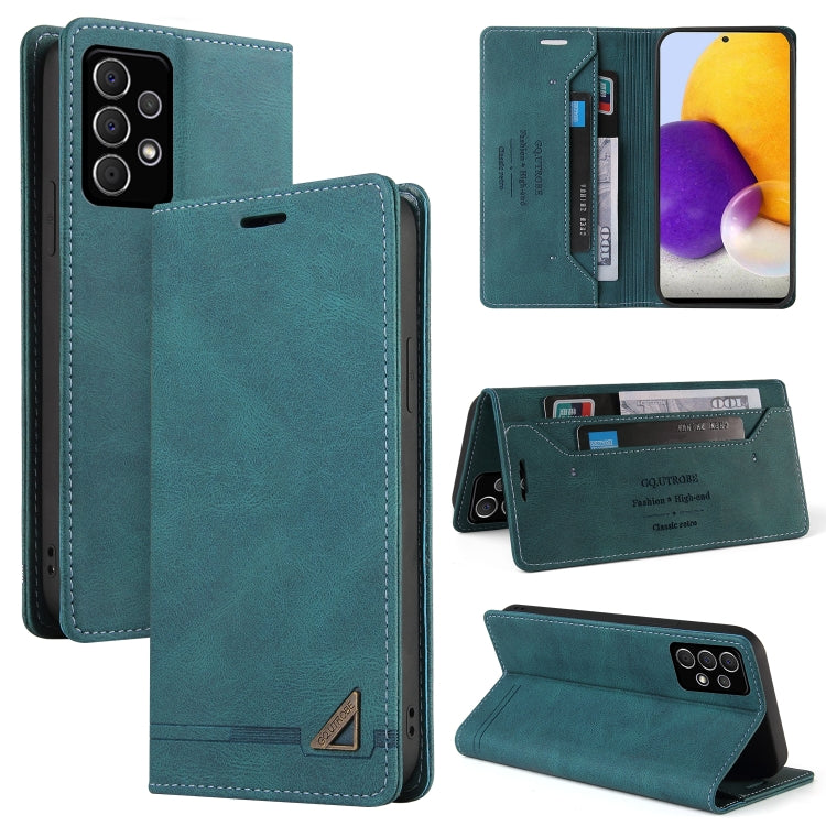 For Samsung Galaxy A72 5G / 4G Skin Feel Anti-theft Brush Horizontal Flip Leather Case with Holder & Card Slots & Wallet