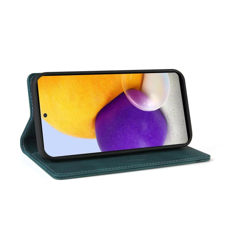 For Samsung Galaxy A72 5G / 4G Skin Feel Anti-theft Brush Horizontal Flip Leather Case with Holder & Card Slots & Wallet