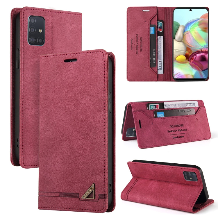 For Samsung Galaxy A81 Skin Feel Anti-theft Brush Horizontal Flip Leather Case with Holder & Card Slots & Wallet