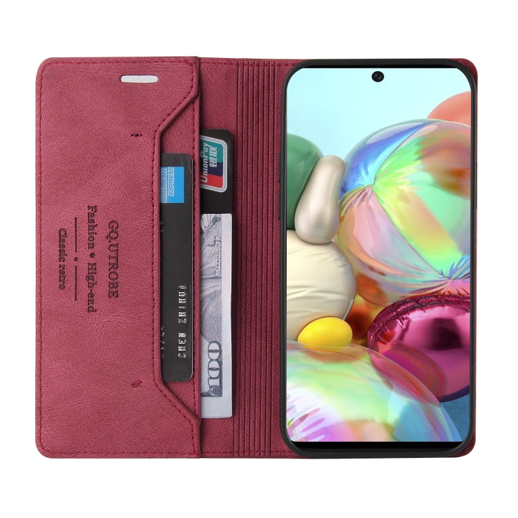 For Samsung Galaxy A81 Skin Feel Anti-theft Brush Horizontal Flip Leather Case with Holder & Card Slots & Wallet