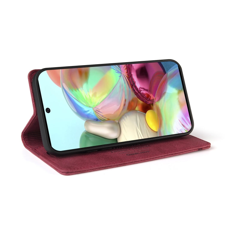 For Samsung Galaxy A81 Skin Feel Anti-theft Brush Horizontal Flip Leather Case with Holder & Card Slots & Wallet
