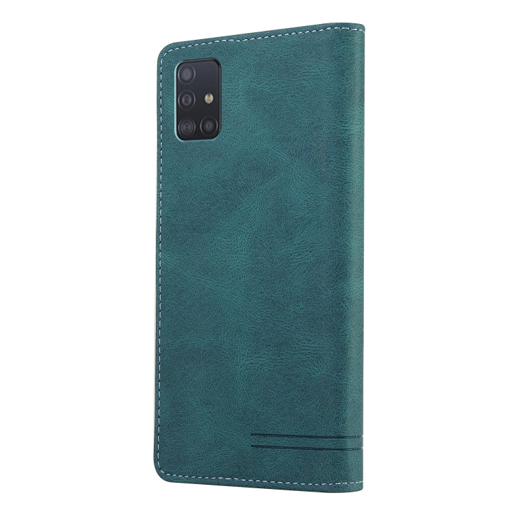 For Samsung Galaxy A81 Skin Feel Anti-theft Brush Horizontal Flip Leather Case with Holder & Card Slots & Wallet