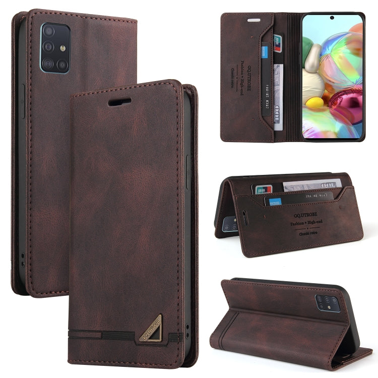 For Samsung Galaxy A81 Skin Feel Anti-theft Brush Horizontal Flip Leather Case with Holder & Card Slots & Wallet