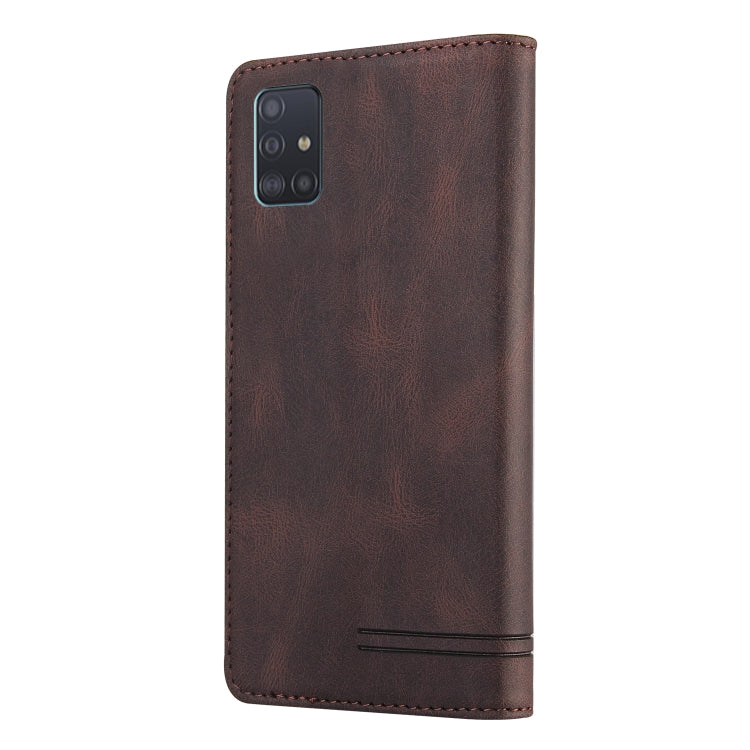 For Samsung Galaxy A81 Skin Feel Anti-theft Brush Horizontal Flip Leather Case with Holder & Card Slots & Wallet