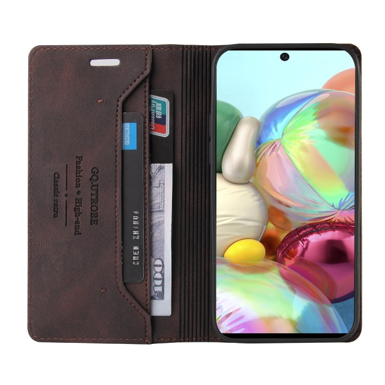 For Samsung Galaxy A81 Skin Feel Anti-theft Brush Horizontal Flip Leather Case with Holder & Card Slots & Wallet