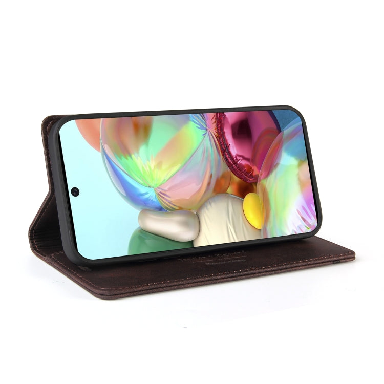 For Samsung Galaxy A81 Skin Feel Anti-theft Brush Horizontal Flip Leather Case with Holder & Card Slots & Wallet