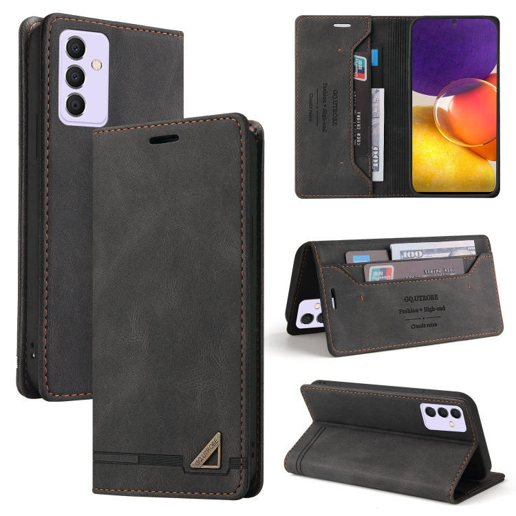 For Samsung Galaxy A82 5G Skin Feel Anti-theft Brush Horizontal Flip Leather Case with Holder & Card Slots & Wallet