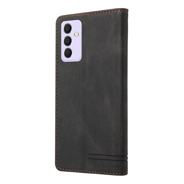 For Samsung Galaxy A82 5G Skin Feel Anti-theft Brush Horizontal Flip Leather Case with Holder & Card Slots & Wallet