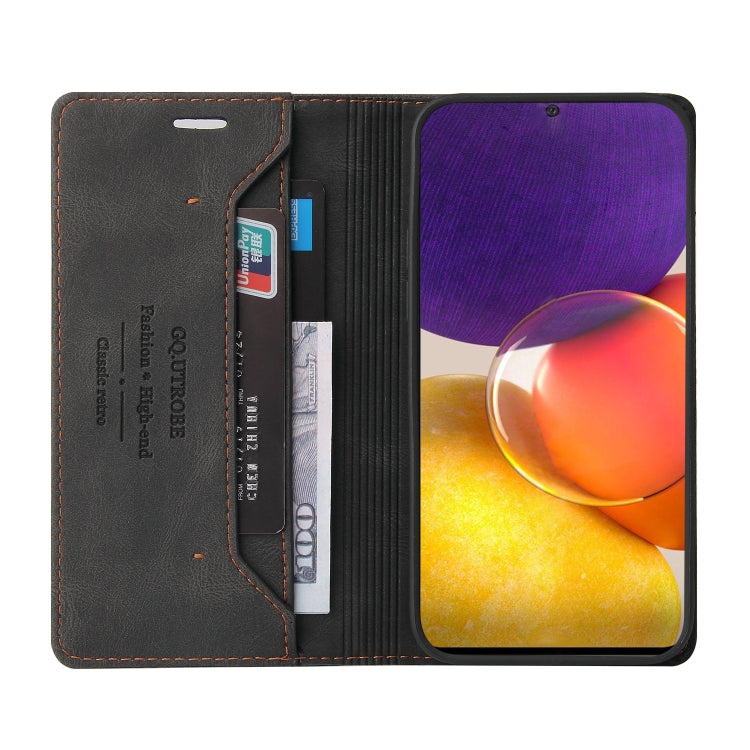 For Samsung Galaxy A82 5G Skin Feel Anti-theft Brush Horizontal Flip Leather Case with Holder & Card Slots & Wallet