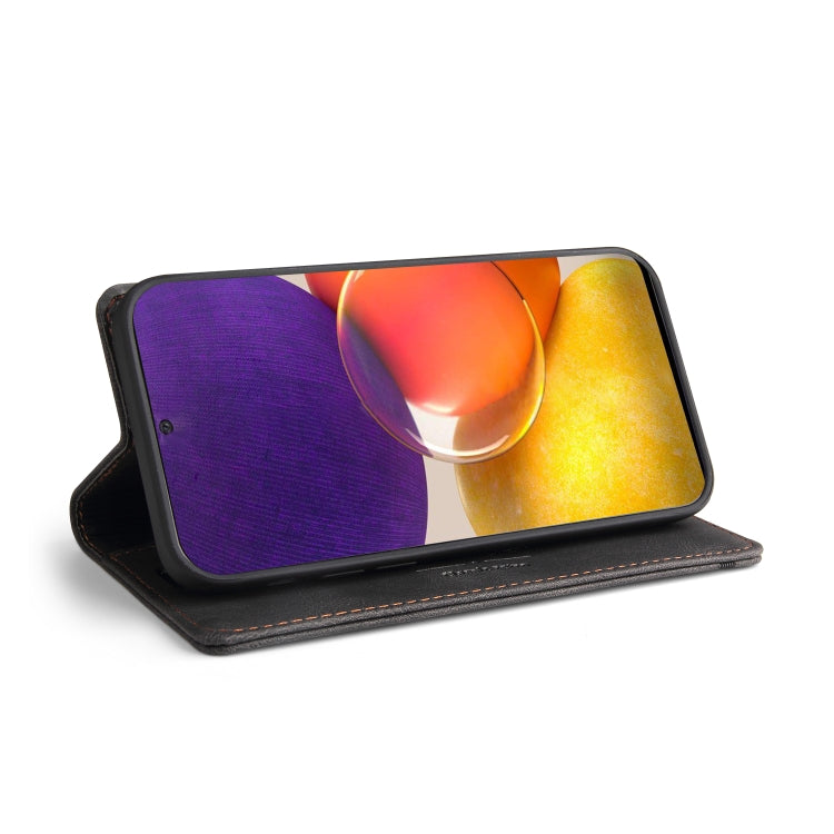 For Samsung Galaxy A82 5G Skin Feel Anti-theft Brush Horizontal Flip Leather Case with Holder & Card Slots & Wallet